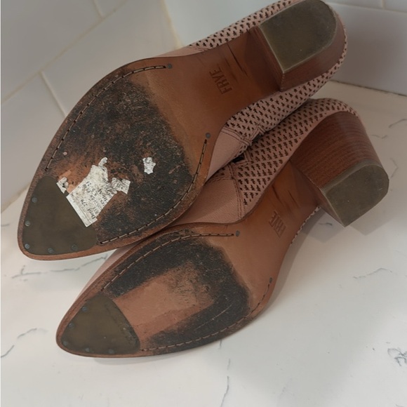 Frye Pink Perforated Ankle Booties - Picture 4 of 6
